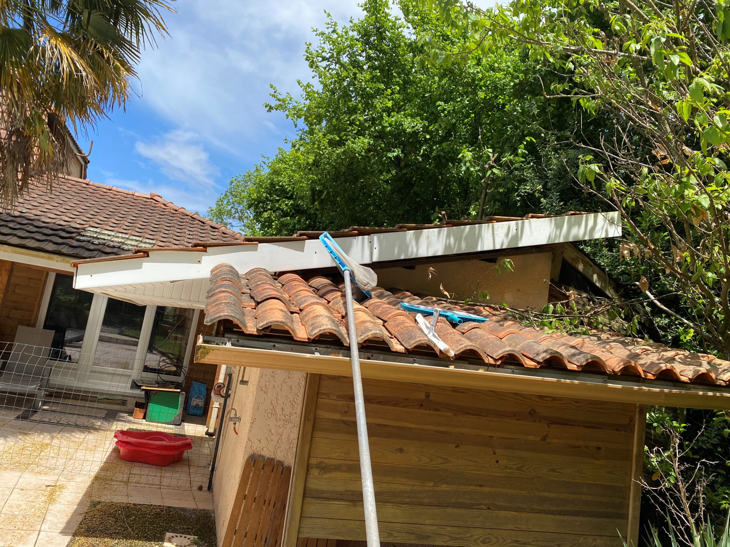 Rénovation de toiture d'un abri de piscine